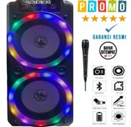 Speaker Bluetooth Kimiso 8.5inc Subwoofer aktif Mp3 player 7801 Gratis Mic karaoke player karoeke FM
