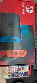 (代友售)Nintendo switch 大電版 [有盒] 和 mario合集game一隻