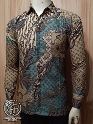 BAJU BATIK PRIA LENGAN PANJANG // BATIK PRIA WARNA GOLD//KEMEJA BATIK PRIADEWASA MEWAH//BAJU KEMEJA