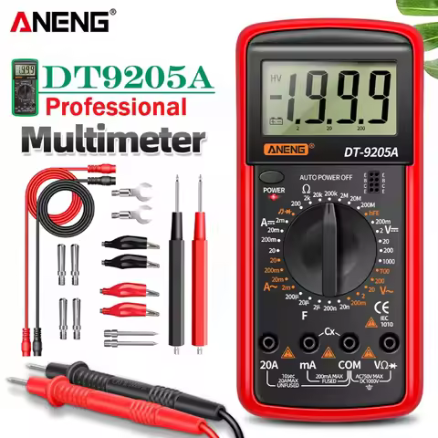 ANENG DT9205A Digital Profesional Multimeter AC/DC Voltage Current Test Capacitance NCV Resistance O
