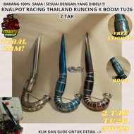 MESIN THAILAND RACING EXHAUST STAINLESS STEEL X BOOM BAMBOO BOOM TU26 3WZ4 3WZ 2-STROKE STAINLESS ST