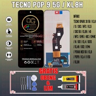 LAYAR FREE/FREE GLUE & SCREWDRIVER LCD TOUCHSCREEN TECNO POP 9 5G / KL8H TOUCH SCREEN TECNO POP SERI