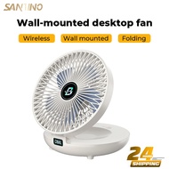 Rechargeable Fan Mini Fan Wall Mounting Fan Folding Fan Desktop Fan (7inch) USB Fan Kipas Mini USB F