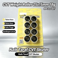 <8PCS=1SET>25x15 SCOOTER PULLEY ROLLER FOR TMAX530 TMAX560 QJ FORT350 ZONTES 368G  18G 20G