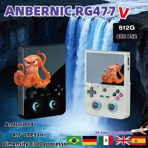 ANBERNIC RG477V Handheld Game Console Android 14 Video Player 4.7" LTPS In-Cell DSP Sound Effect Sup