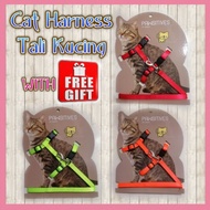 [+FREE GIFT] Cat Harness Tali Kucing Adjustable Cat Rope Walking Cat Harness Kitten Harness