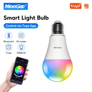MeeGoo Smart LED Bulb Dimmable E27 E26 B22 9W RGB LED Bluetooth Ambiance Light APP control