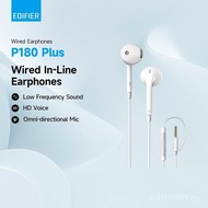 Edifier P180 Plus Wired Earphone - Built in Mic | AUX Jack | In-line Control | Tangle Free Cable | L