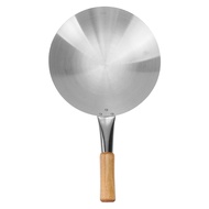 Ready Stock 1pc Stainless Steel Single Handle Wok Practical Wok Kitchen Utensil (Silver) Wholesale Price