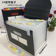 Good Things Share Rainbow A4Accordion Bag Large Capacity Vertical Desktop Multi-layer Office Test Pa