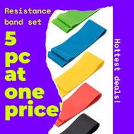 5pcs Resistance Band Set to workout at home yoga band elastic band home workout equipment
