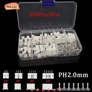 FKILLAONE Header JST Connector, PH2.0 2p 3p 4p 5 pin 2.0mm 2.0mm Pitch Terminal Kit / Housing / Pin,