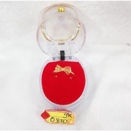 CC893DLM elegant fashion ribbon ring for women, genuine gold, weight 0.850, 9k grade no. 15 d 1.8cm