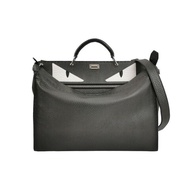 Fendi Peekaboo躲貓貓大號牛皮小惡魔圖案扭鎖單肩包。