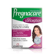 %Authentic From Uk Clear Stock &amp; Dented Box Pregnacare-Before conception Vitamin Add Chance For Pregnant Best Before 05/2024