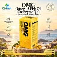 OMG Omega-3 Fish Oil Coenzyme Q10 Daily Softgel Supplement 60s