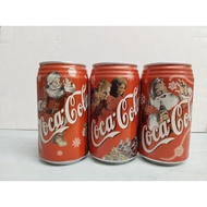 Taiwan Coca Cola Coke Vintage Christmas Santa Empty Coke can set (BJ)