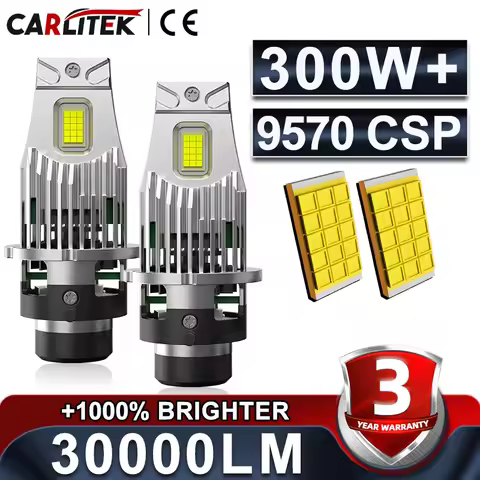 300W D2S D4S LED Headlights Bulbs HID D1S D3S D2R D4R Replaceable Kit Xeon LED 30000LM Canbus Large 