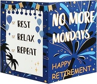 Gosknor Retirement Farewell Card, 15.75x10.63in Extra Large Deep Blue Jumbo Farewell Greeting Card w