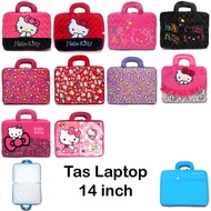 Kitty Fur Laptop Bag Note book Notebook 14" in Inch