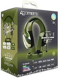 4Gamers Panther Gaming Headset with Stand - Wave Forest, Compatible with PS4, PS5, Xbox, Switch & PC