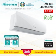 (2.5HP) Midea / Hisense R32 Aircond 2.5HP with Ionizer Air Conditioner Penghawa Dingin