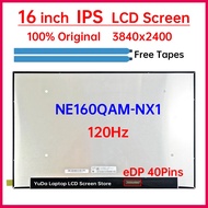 16 Inch 120Hz Laptop LCD Screen NE160QAM NX1 NE160QAM-NX1 Display Matrix Panel Replacement 3840x2400