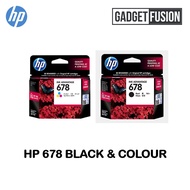 HP 678 BLACK INK CARTRIDGE/HP 678 TRI-COLOUR INK CARTRIDGE