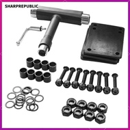 [Sharprepublic] Skateboard Trucks and Wheels Set Skateboard Tool, Skateboard Hardware Set for