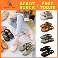 👜 BEGPACKER 👜 New Summer Baotou Single Shoes Flat Casual Half Slippers Women's Fashion Shallow Mouth