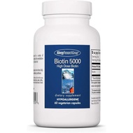 Allergy Research Group Biotin 5000 Supplement - 5000mcg Biotin, Vitamins for Hair, Skin and Nails, H