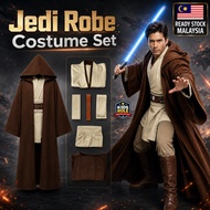 Ready Stock Star Wars Jedi Robe Cosplay Costume Obi‑Wan Kenobi Luke Skywalker Fantasia Male Tunic Su