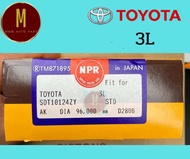 แหวนลูกสูบ TOYOTA 3L LH112 2800CC 8V LH113 LH115 LH119 ยี่ห้อ npr