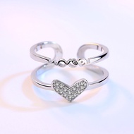 silver cincin 925 original ring for women Adjustable ring Love Fashion Jewellery cincin  perak cincin perempuan