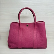 HERMES GARDEN PARTY30玫粉色銀釦/框P