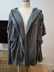 灰藍色斗篷披肩/短袖外套