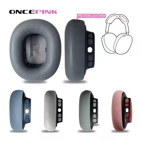 Oncepink Replacement Ear Pads for Apple AirPods Max Headphone Cushion Protein Leather Earmuffs Ear C
