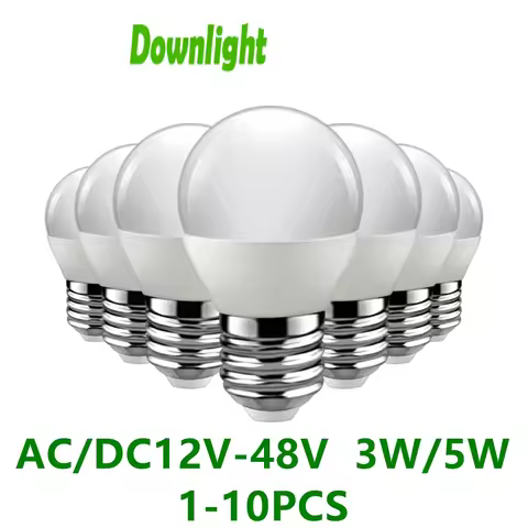 LED Low voltage bulb G45 AC/DC 12V-48V E27 B22 Super bright warm white light 3W 5W for solar energy 