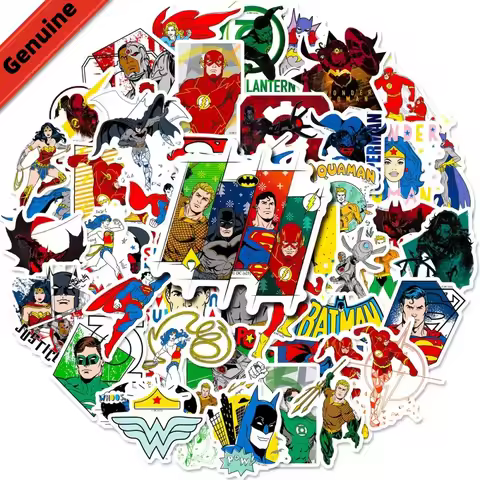 50Pcs Genuine Dc Justice League Superman Batman Sticker Toys For Guitars Skateboards Luggage Waterpr