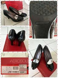 AEROSOLES 黑色 尖頭包鞋 尺寸24.5 (二手)+(含運)
