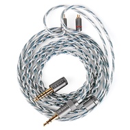 KBEAR P34 Earphones Silver-Plated Cable HiFi Headphones 2Pin 2-Strands Upgrade Wire 98-Core OFC Earb