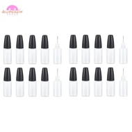 20Pcs Precision Tip Applicator Bottles, 10Ml/0.34Oz Dispensing Needle Bottle PET Empty Glue Bottle w