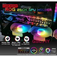 Coolmoon ROG ARGB LED Graphic Card GPU Holder 25CM (Molex / 4pin Connector) GPU Bracket, GPU Support