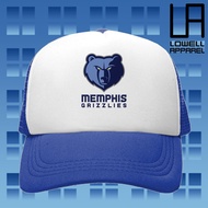 Memphis Grizzlies Logo NBA Basketball Sports Baseball Mesh Cap - Sublimation