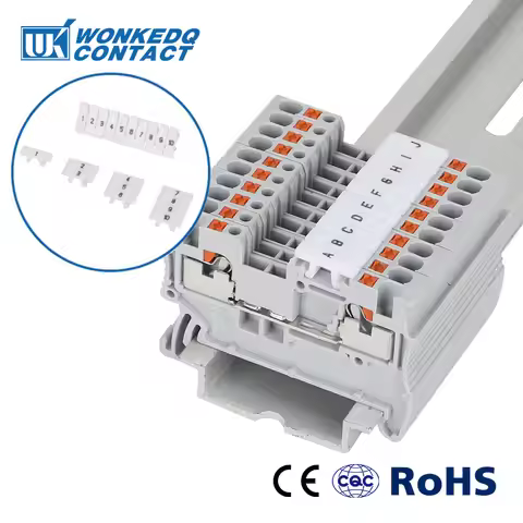 10Pcs ZB3.5 Label For PT1.5 PT 1.5 With Standard Numbering Blank ZB 3.5 DIN Rail Terminal Block Acce