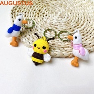 AUGUSTUS Bee Silicone Keychain, Little Bee Shape Soft Silicone Bee Keychain, Keys Accessories Personalized Cartoon Cute Bee Soft Silicone Pendant Couple