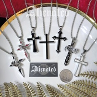 Stainless Cross Necklace Y2k gothic grunge