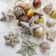 Golden Christmas Ball Christmas Tree Hanging Ball 8CM Painted Ball Christmas Decoration Window Scene