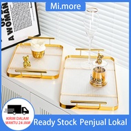 Mi.more Tray Gold Light Luxury Decoration / Gold Tray / Luxury Tray / Decoration Tray / Snack Fruit 