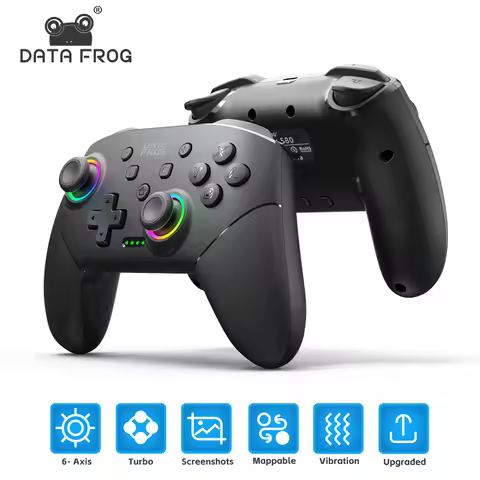 DATA FROG Switch Pro Controllers for Switch/Switch Lite Wireless Remote Gamepad for PC Joystick Pro 
